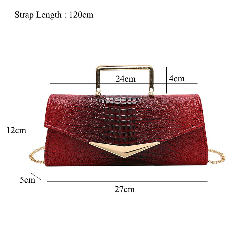Crocodile Small Ladies Chains Shoulder Messenger Purses Women Hand Bags