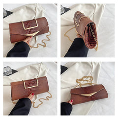 Crocodile Small Ladies Chains Shoulder Messenger Purses Women Hand Bags