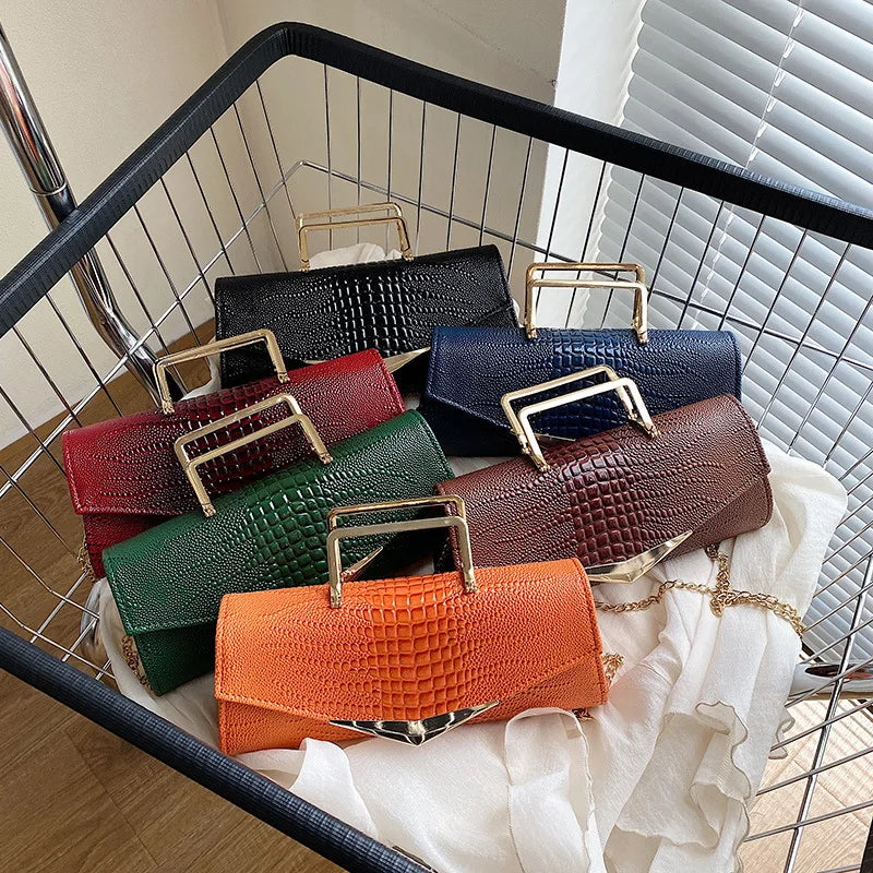 Crocodile Small Ladies Chains Shoulder Messenger Purses Women Hand Bags