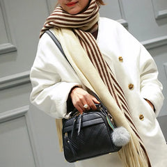 Tassel Messenger Bag PU Leather Handbag Casual Shoulder Bag Female Tote