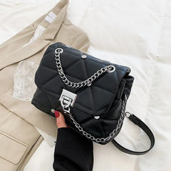 Plaid Flap Crossbody Bag Chain Shoulder Bag