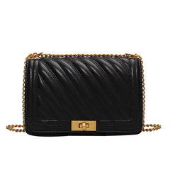Women's Chain Crossbody Bag Retro Diamond Lattice Flap Handbag