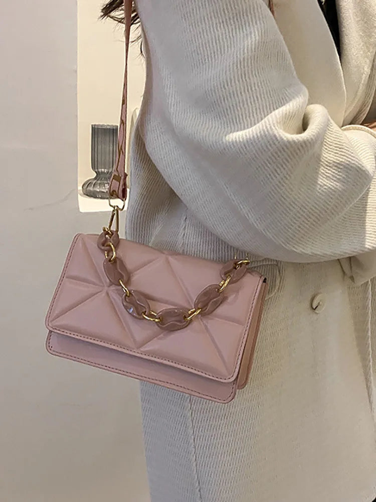 Crossbody Bag for Women Solid Shoulder Bag Tote Pu Leather Small Handbag