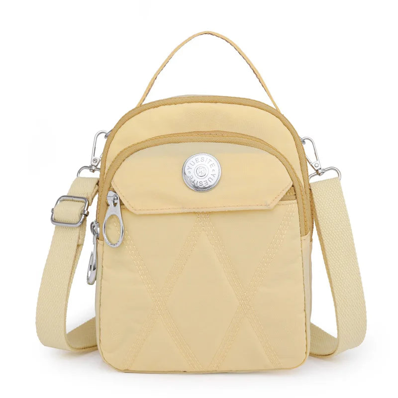 Nylon Crossbody Bag Plaid Shoulder Bag