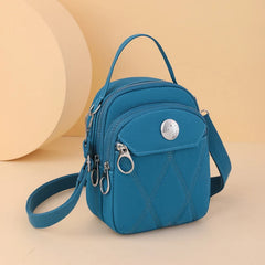 Nylon Crossbody Bag Plaid Shoulder Bag