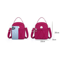Nylon Crossbody Bag Plaid Shoulder Bag
