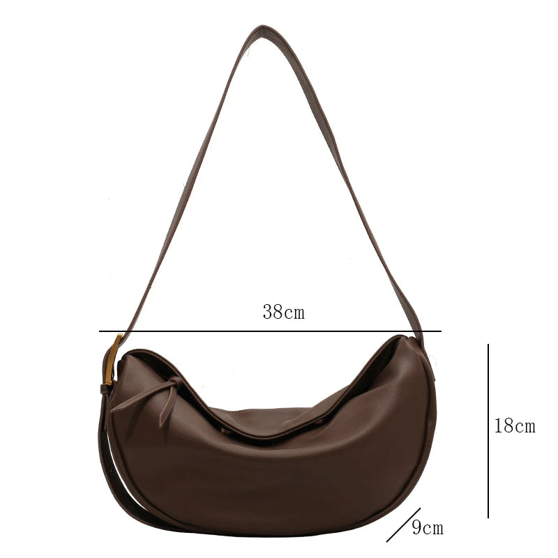 Vintage Crossbody Bag Large Capacity Soft Shoulder Handbag