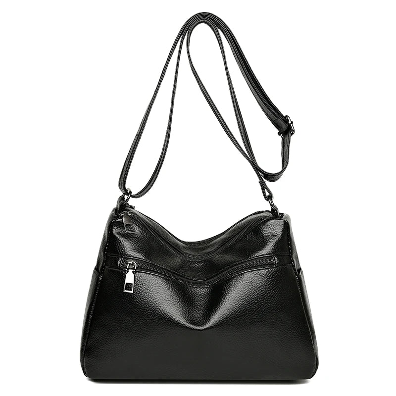 Large Capacity Crossbody Bag Soft Shoulder Travel Handbag Vintage Sac