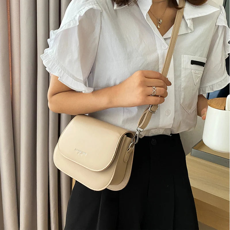 Solid Wild Flap Shoulder Bag Crossbody for Women Small Handbags