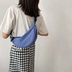 Canvas Sling Bag for Women Hobos Chest Bag with Adjustable Strap