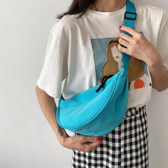 Canvas Sling Bag for Women Hobos Chest Bag with Adjustable Strap