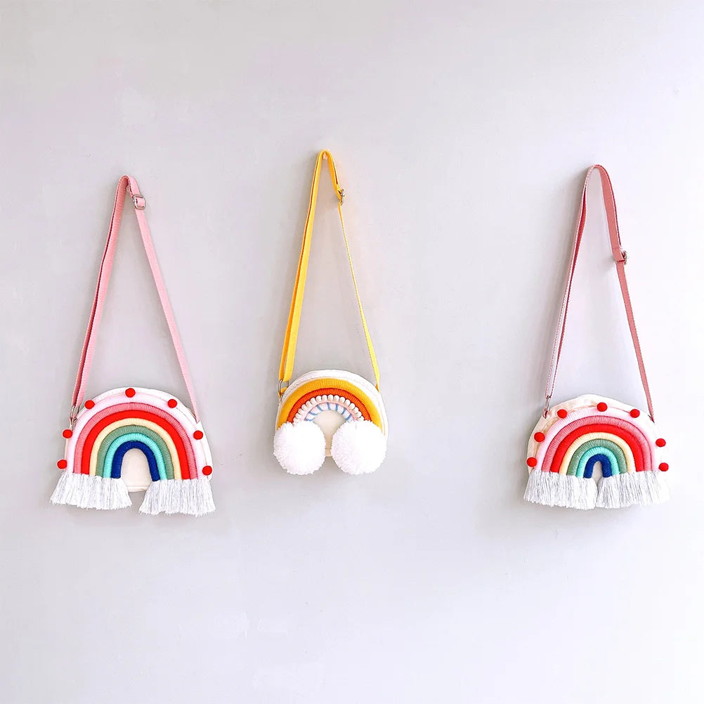 Kids Crossbody Rainbow Purse Girls Handbag Messenger Handbags for Toddlers
