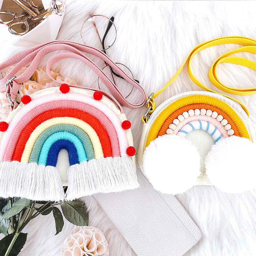 Kids Crossbody Rainbow Purse Girls Handbag Messenger Handbags for Toddlers