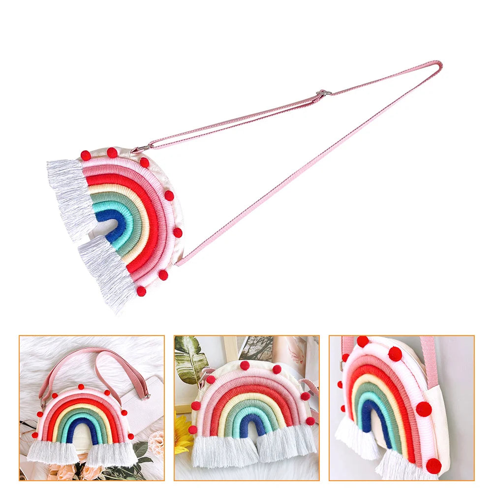 Kids Crossbody Rainbow Purse Girls Handbag Messenger Handbags for Toddlers