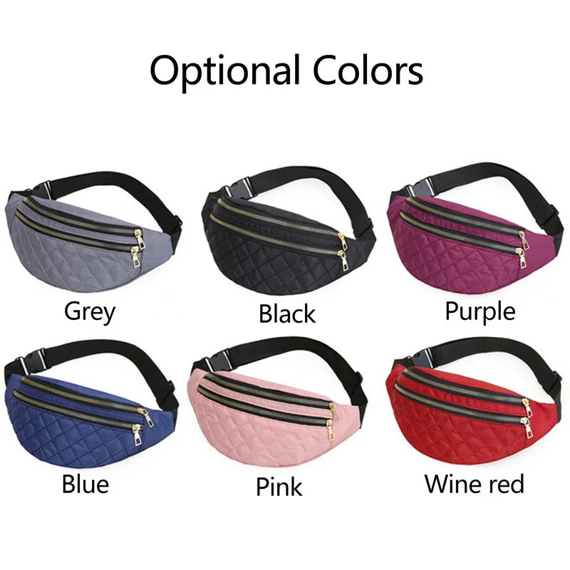 Women Crossbody Waist Bag Oxford Handbag Shoulder Chest Messenger Pack
