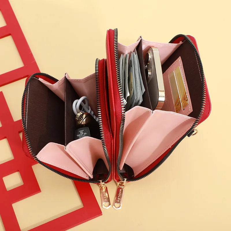 Crossbody Wallets for Women Shoulder Bags Ladies Long Purse Functional