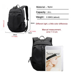 Crossten USB Charging Backpack Waterproof Travel Bag Light Fitness Anti Theft