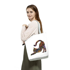 Floral Pet Dog Cat Print Women Tote Handbags Travel Beach Bag