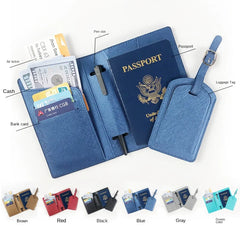 Personalized Passport Cover and Luggage Tag Set