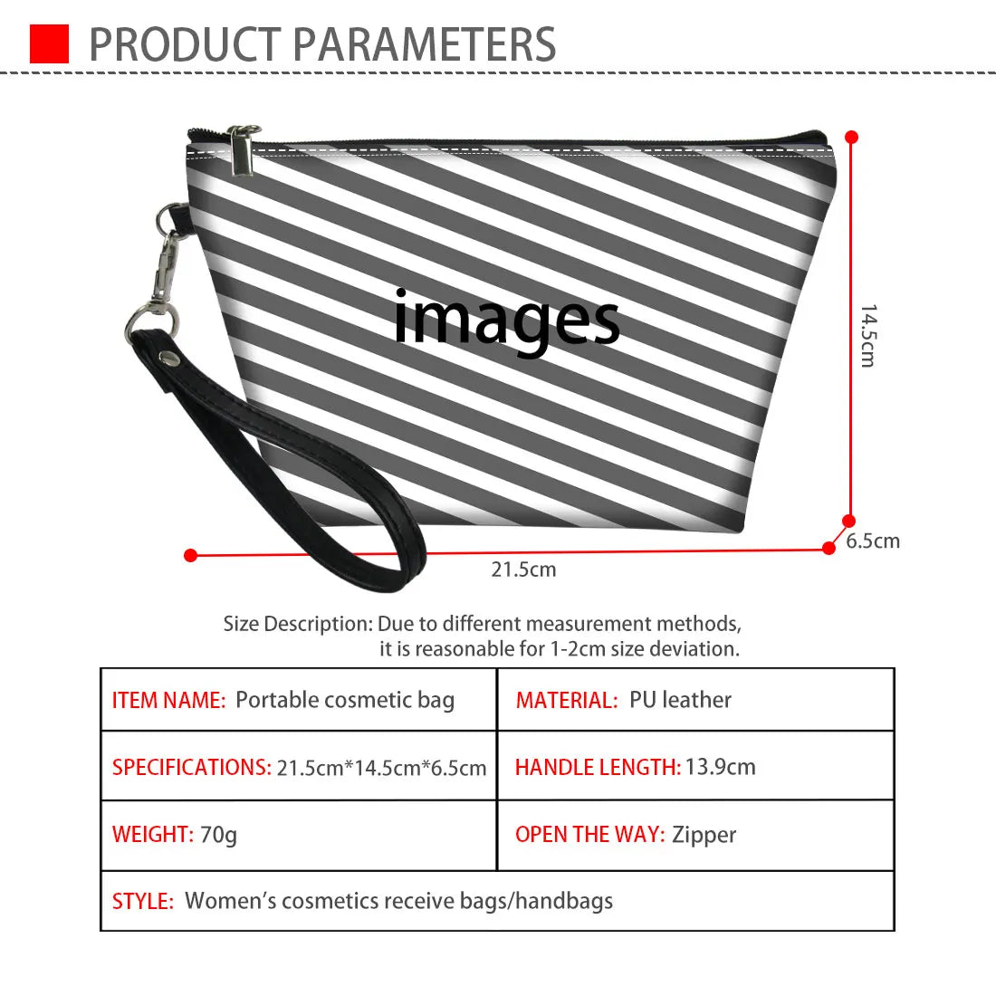 UV Printing Women PU Leather Cosmetic Bag