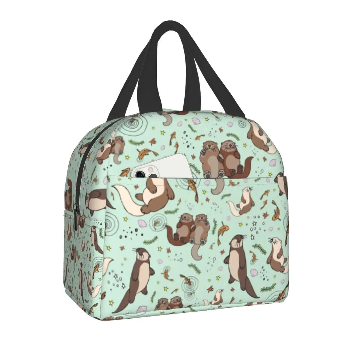 Otters In Lunch Bag Men Women Insulated Lunch Box Adult Office