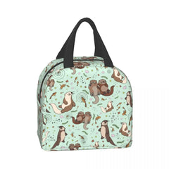 Otters In Lunch Bag Men Women Insulated Lunch Box Adult Office