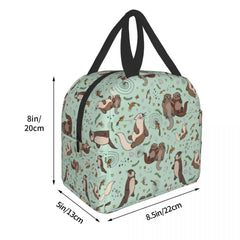 Otters In Lunch Bag Men Women Insulated Lunch Box Adult Office