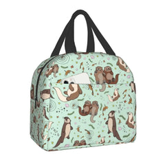 Otters In Lunch Bag Men Women Insulated Lunch Box Adult Office