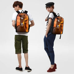 Basketball Baseball Print Schoolbag Bookbag Boys Men's Outdoor Knapsack