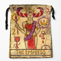 TAROT Drawstring Bag Printed Travel Pouch Storage Clothes Handbag Makeup 18*22cm