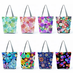 Colorful Flower Print Tote Bag for Women
