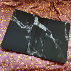 Personalised Marble Passport Cover for Women with Name