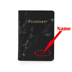 Personalised Marble Passport Cover for Women with Name