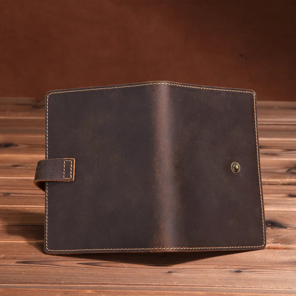 Personalized Leather Passport Cover for Men - Travel Engraved Covers