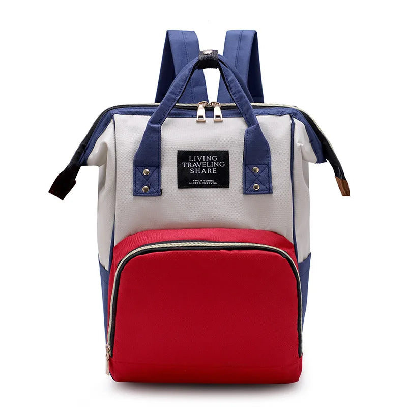Colorful Diaper Bag Backpack Large Capacity Maternity Nappy Bag