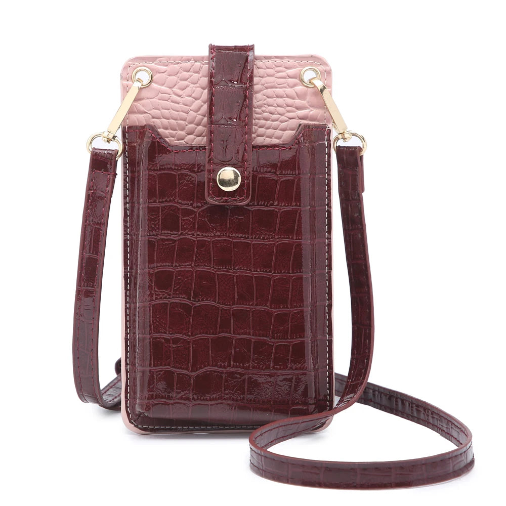 Leather Phone Bag Crossbody Shoulder Bag Women Wallet Phone Purse