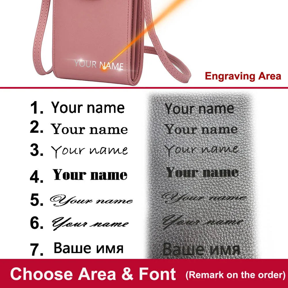 Engraved Small Shoulder Bag for Women