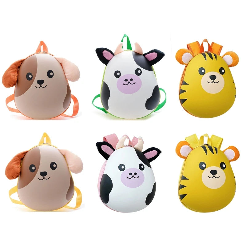 3D Animal Kids Backpack, Adjustable Shoulder Strap, Cute School Bag