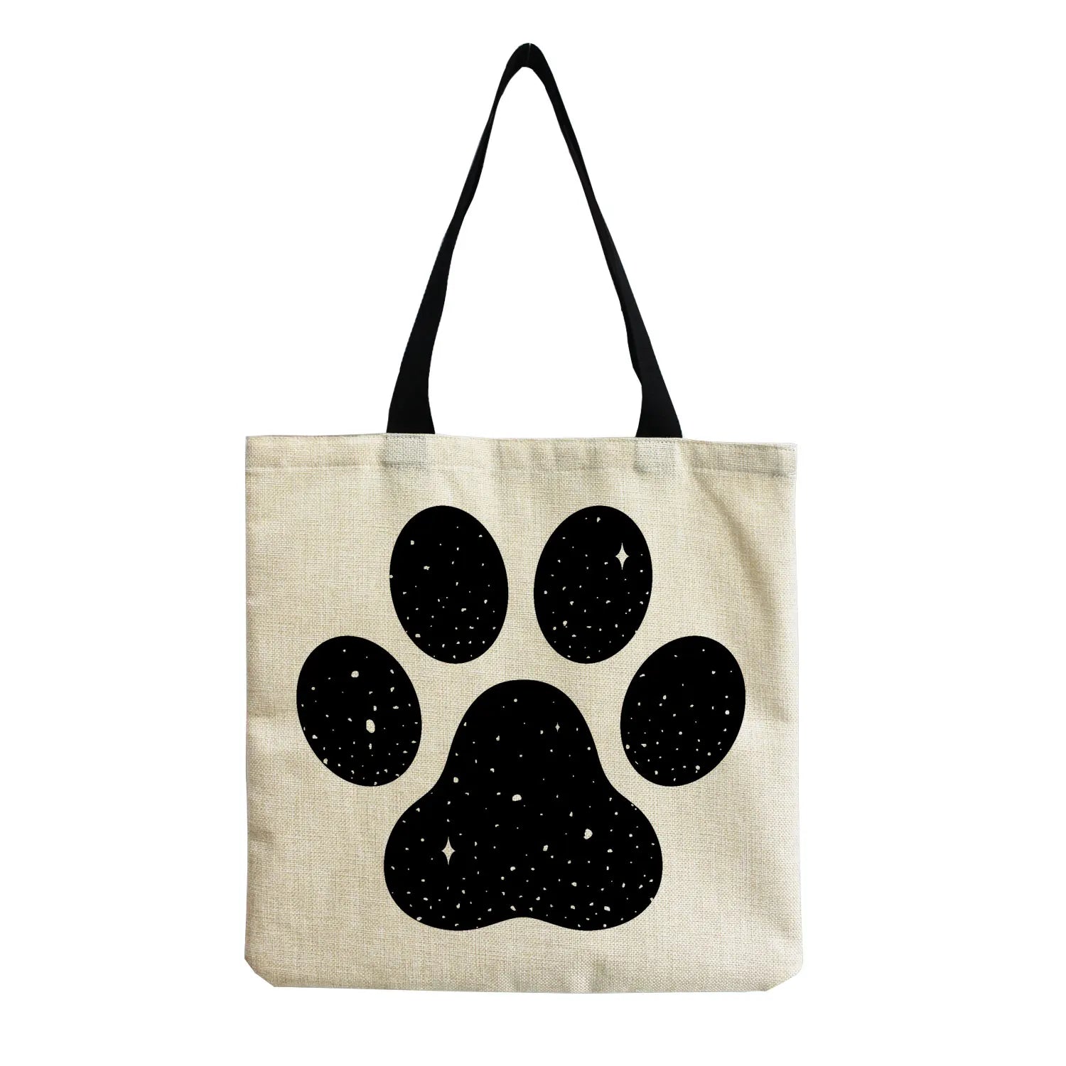Cartoon Dog Print Tote Bag, Large Capacity Shoulder Bag