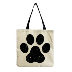 Cartoon Dog Print Tote Bag, Large Capacity Shoulder Bag