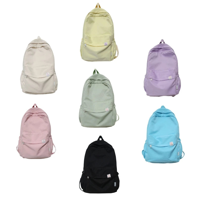 Canvas School Bag for Teenagers Youth Rucksack Student Casual Daypack