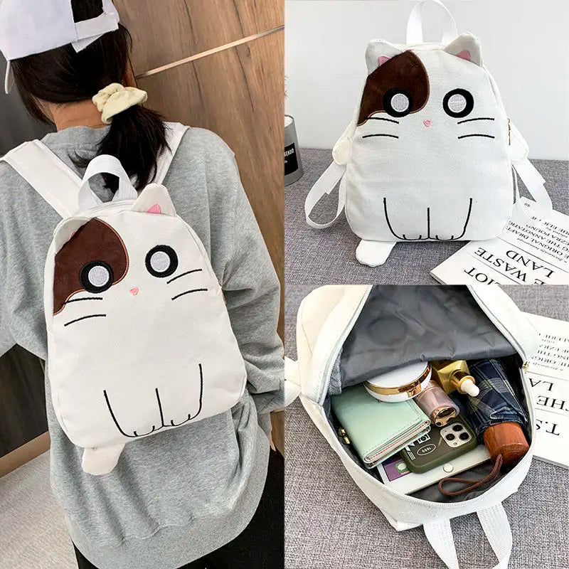 Japanese Girls Cat Student Schoolbag Versatile Backpack