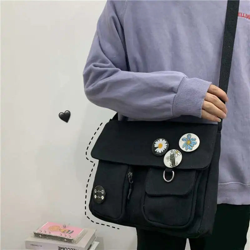 Canvas Bag Wild Student Women Handbags Shoulder Bag Female Japanese Harajuku