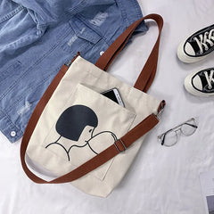 Canvas Ladies Shoulder Bags Large Capacity Women Messenger Bag