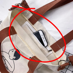Canvas Ladies Shoulder Bags Large Capacity Women Messenger Bag