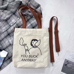 Canvas Ladies Shoulder Bags Large Capacity Women Messenger Bag