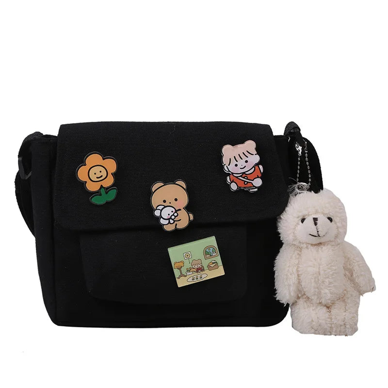Canvas Small Bag Japanese Harajuku Diagonal Wild Student Girl Shoulder Bag