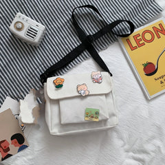 Canvas Small Bag Harajuku Diagonal Bag Student Shoulder Bag Women Purse