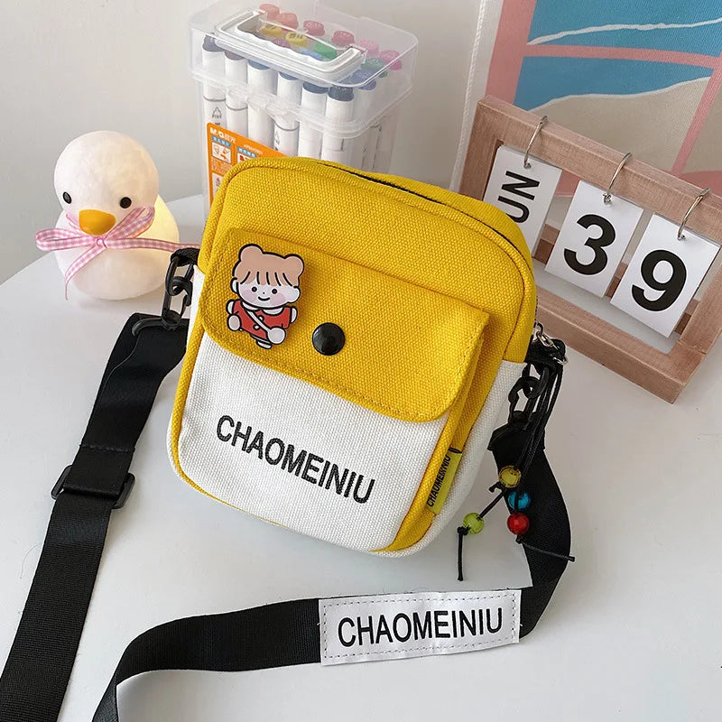 Canvas Small Crossbody Bags for Women Youth Shoulder Bag