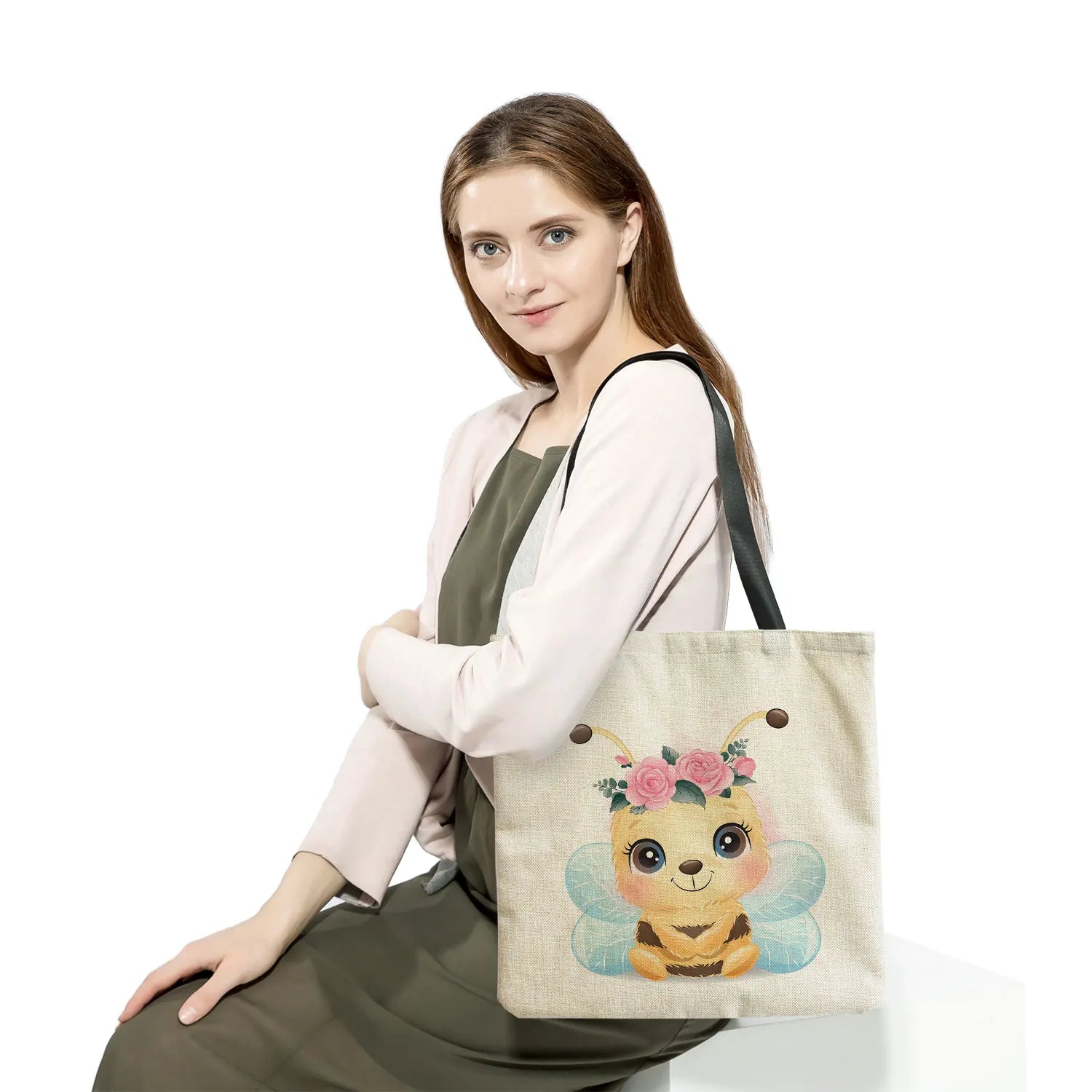 Cartoon Animal Print Tote Bag for Women